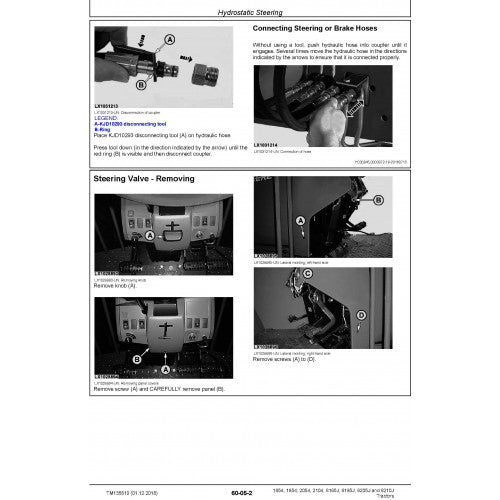 6165J(6J-1654), 6185J(6J-1854), 6205J(6J-2054), 6210J(6J-2104) John Deere Tractor (TM135819) Service Repair Manual