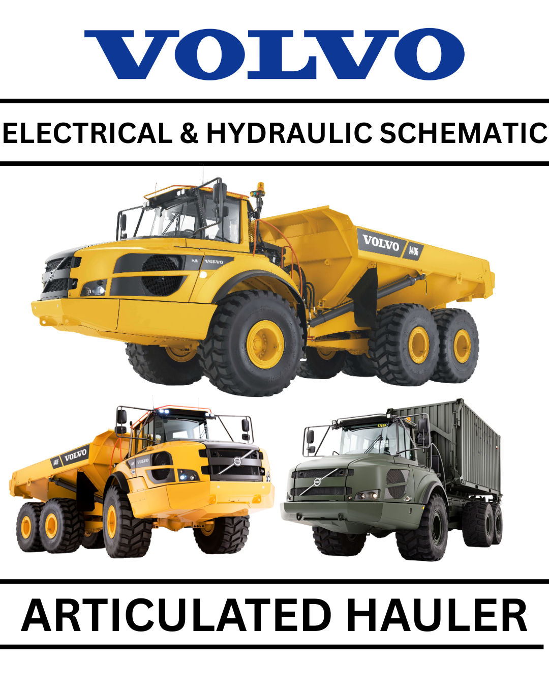 VOLVO T450D ARTICULATED HAULER ELECTRICAL & HYDRAULIC SCHEMATIC PDF MANUAL