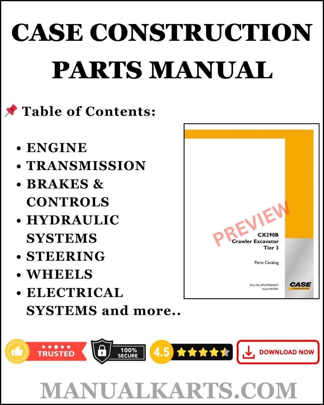 Case 1150L – CRAWLER DOZER TIER 3 (BR) Pdf Parts Manual
