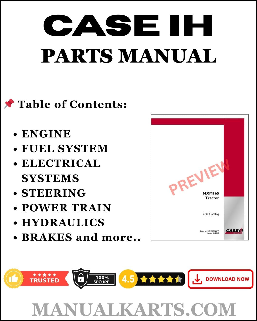 Case IH 85 Pdf Parts Manual