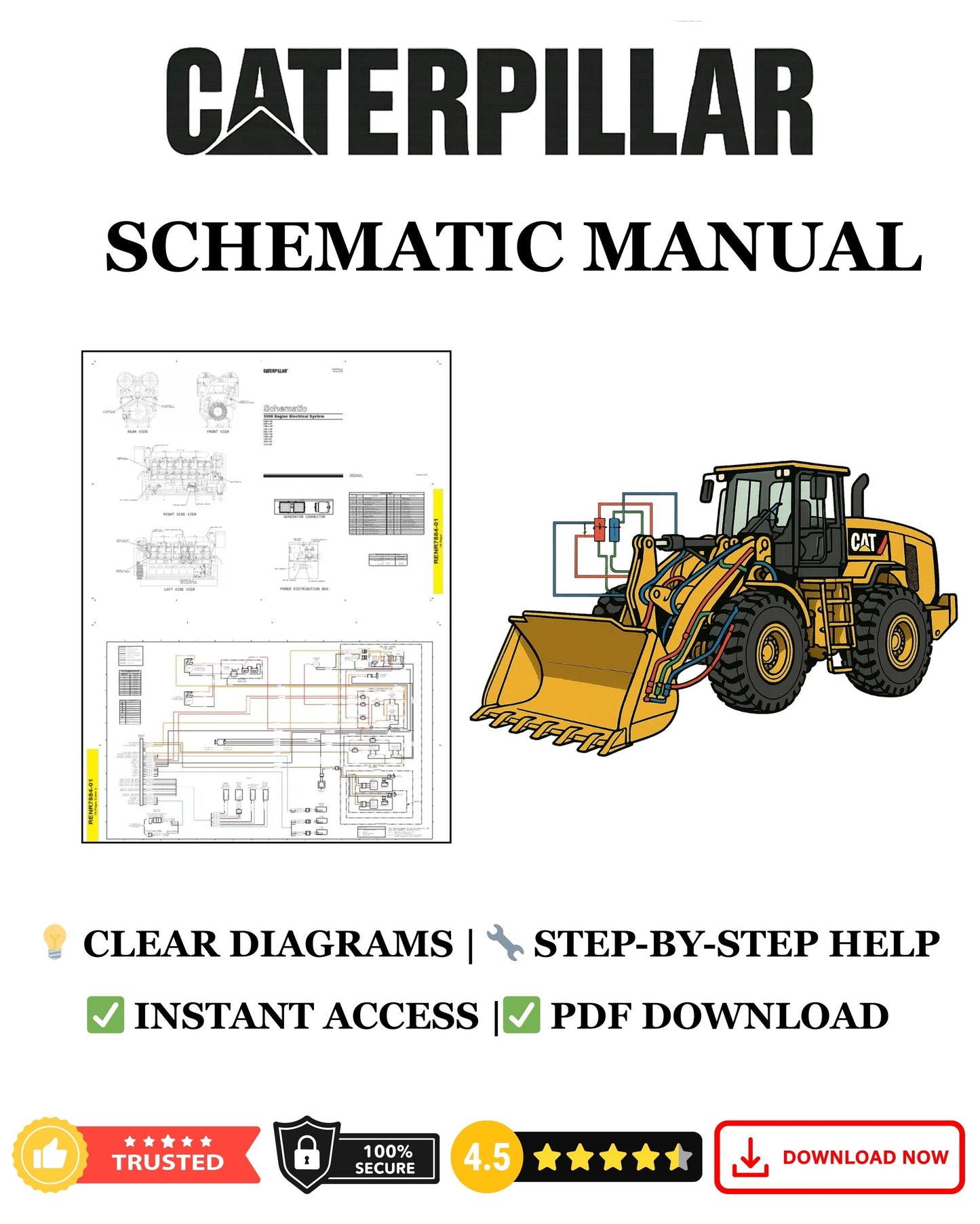 350-A L Caterpillar Excavator Schematic Set Manual 9DK