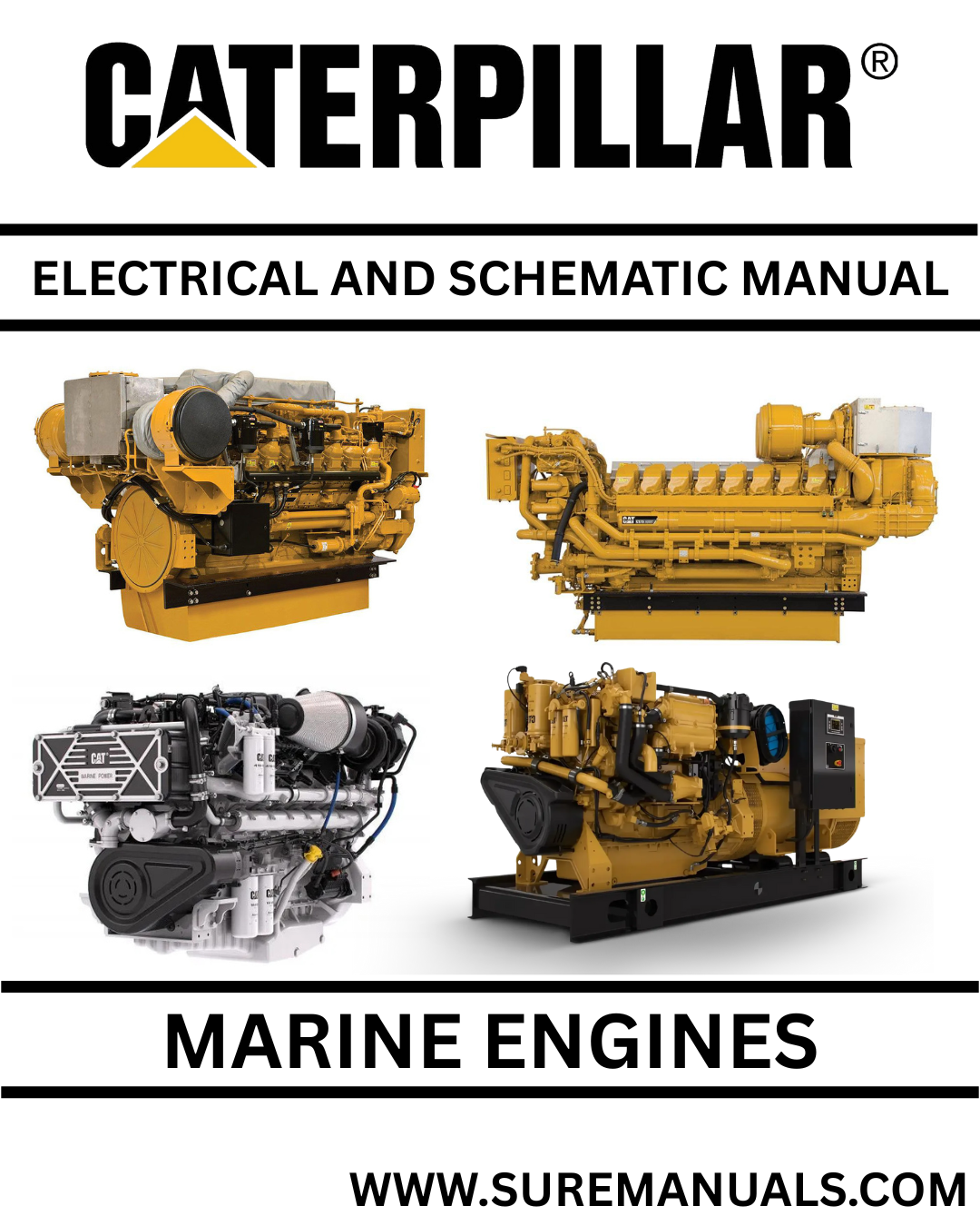 CATERPILLAR 3412C MARINE ENGINE ELECTRICAL & SCHEMATIC PDF MANUAL 9BR