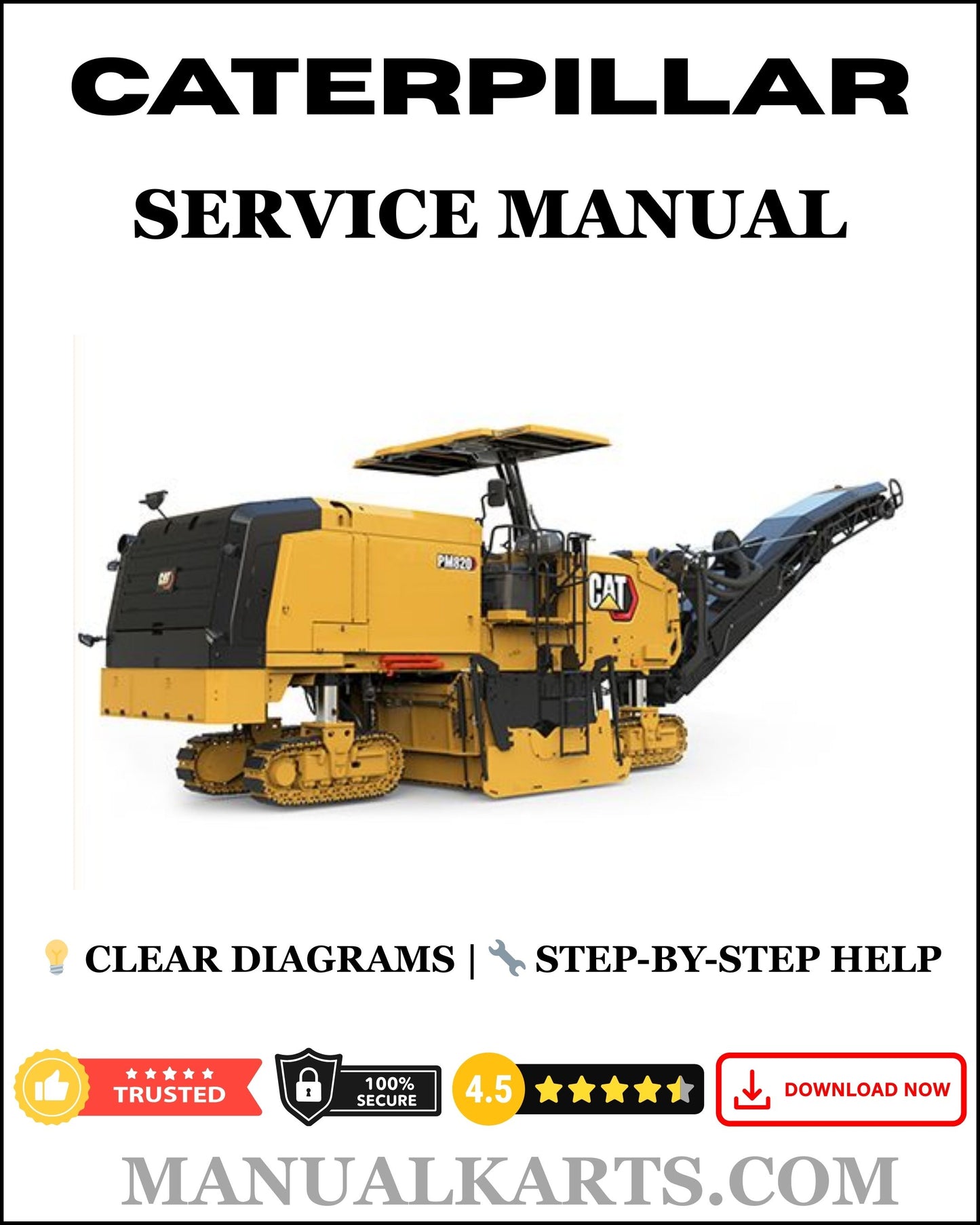 Caterpillar PM822 Cold Planer Pdf Service Repair Manual SL8