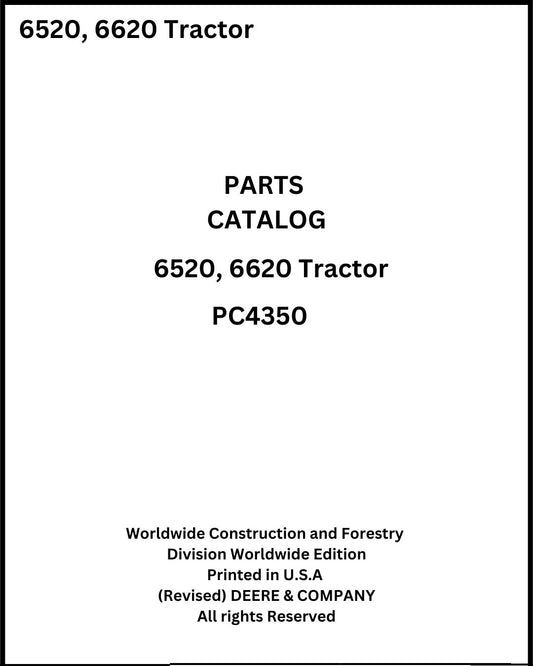 Download John Deere 6520, 6620 Tractor - (PC4350) Parts Manual