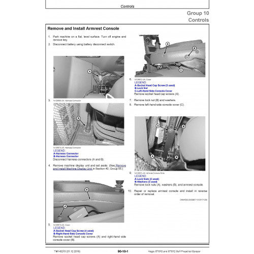 Hagie STS10 and STS12 Self-Propelled Sprayer Repair Technical Manual (TM149219)