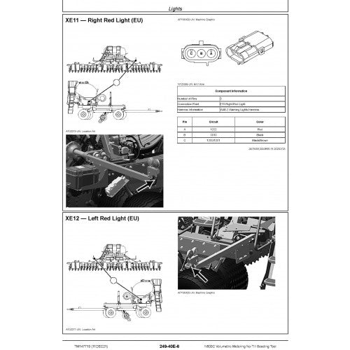 John Deere N540C, N542C, N530C, N536C Volumetric Metering No-Till Seeding Tool Diagnostic Technical Manual (TM147719)