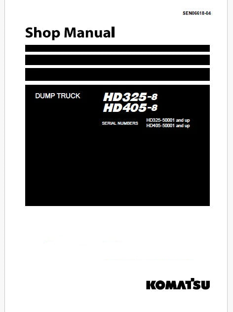 Komatsu HD325 Dump Truck Pdf Repair Service Manual Sn 7001-7025