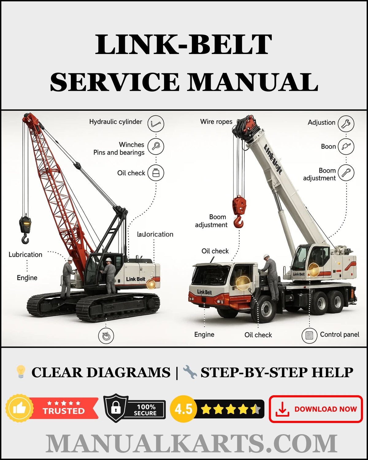 Link Belt 100RT Crane Pdf Service Repair Manual