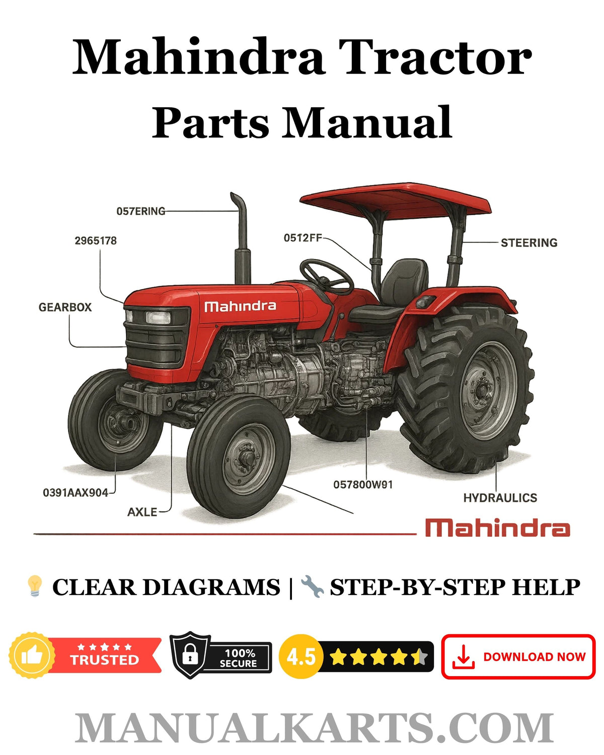 Mahindra 6000 2WD Tractor Parts Manual - PDF version