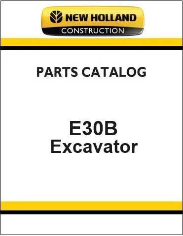New Holland E30B Crawler Excavator Pdf Parts Catalog Manual