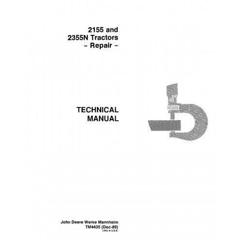 PDF 2155 and 2355N John Deere Tractor (TM4435) Service Repair Manual