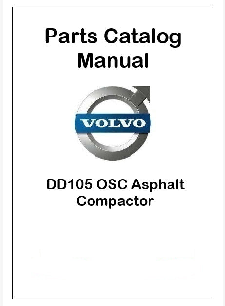 Volvo DD105 OSC Asphalt Compactor Pdf Parts Catalog Manual