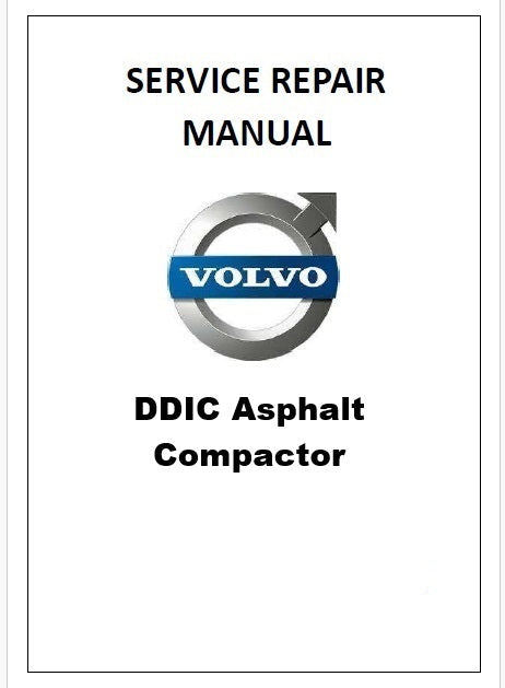 Volvo DDIC Asphalt Compactor Pdf Repair Service Manual
