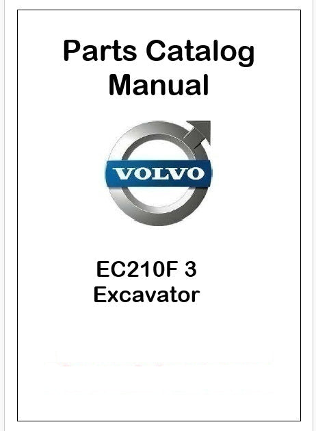 Volvo EC210F 3 Excavator Pdf Parts Catalog Manual