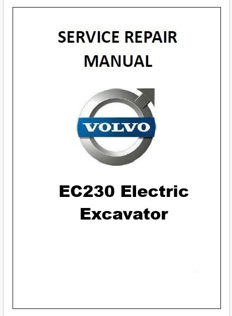 Volvo EC230 Electric Excavator Pdf Repair Service Manual