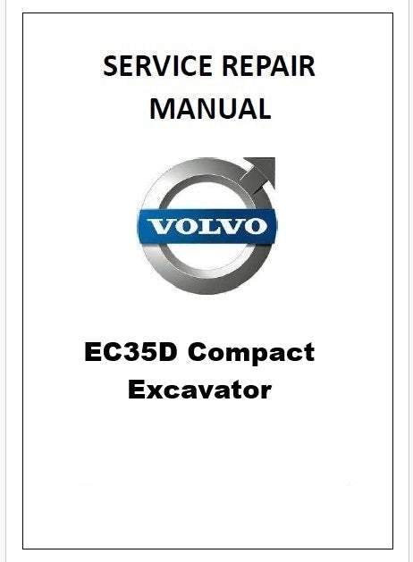 Volvo EC35D Compact Excavator Pdf Repair Service Manual
