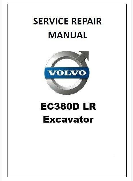 Volvo EC380D LR Excavator Pdf Repair Service Manual