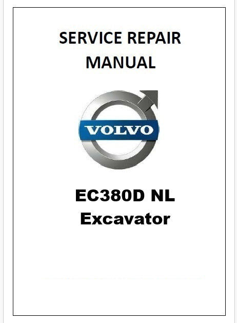 Volvo EC380D NL Excavator Pdf Repair Service Manual