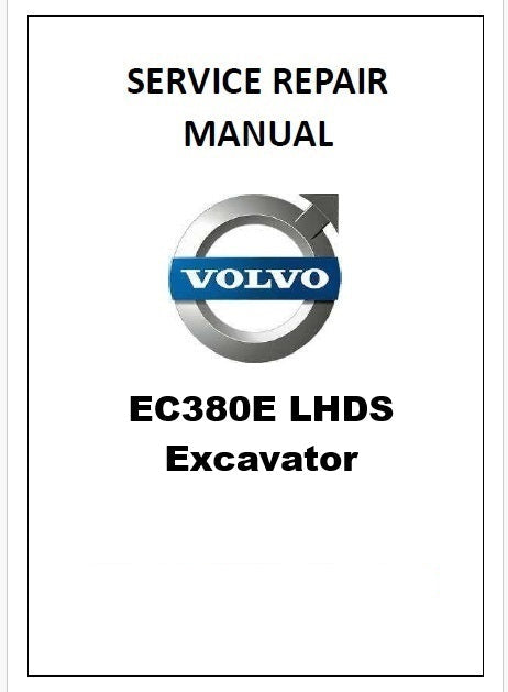 Volvo EC380E LHDS Excavator Pdf Repair Service Manual