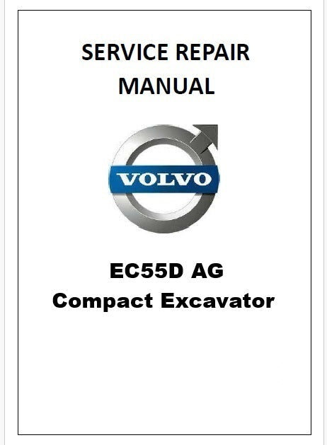 Volvo EC55D AG Compact Excavator Pdf Repair Service Manual