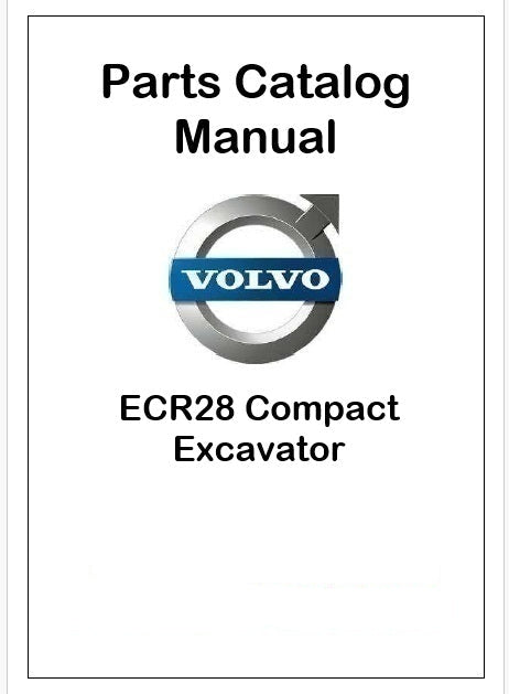 Volvo ECR28 Compact Excavator Pdf Parts Catalog Manual