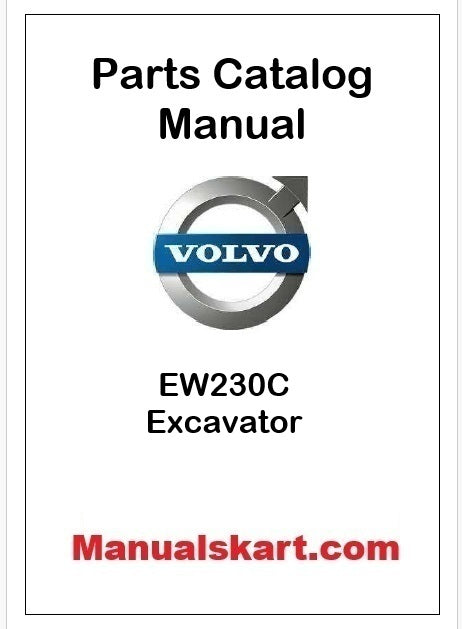 Volvo EW230C Excavator Pdf Parts Catalog Manual