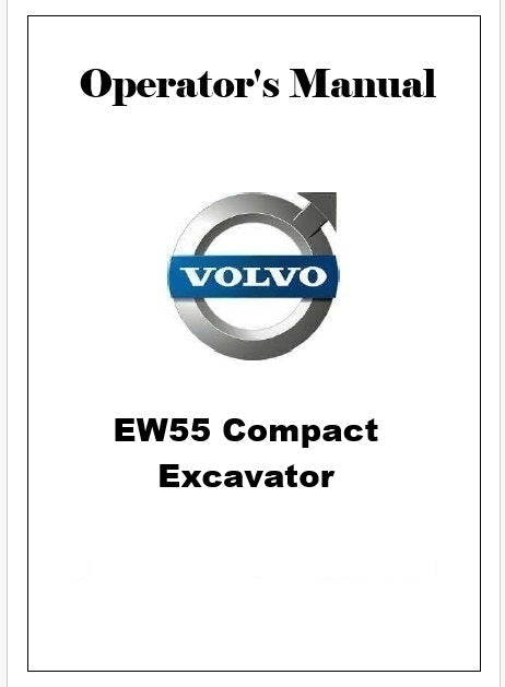 Volvo EW55 Compact Excavator Pdf Operator's Manual