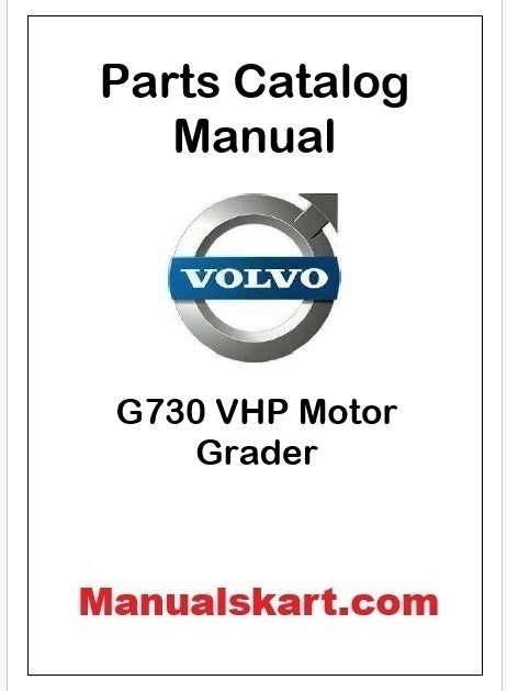 Volvo G730 VHP Motor Grader Pdf Parts Catalog Manual