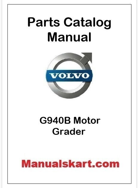 Volvo G940B Motor Grader Pdf Parts Catalog Manual
