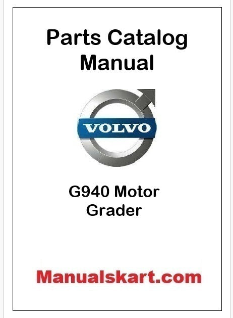 Volvo G940 Motor Grader Pdf Parts Catalog Manual