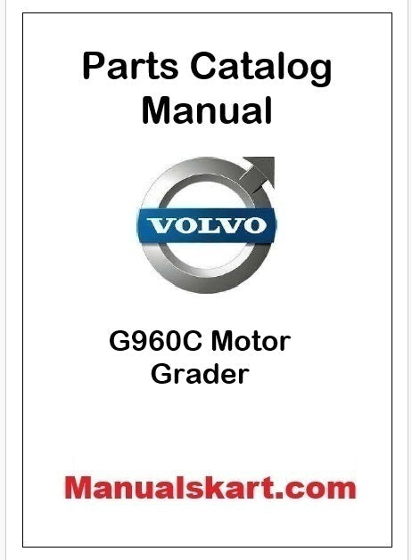 Volvo G960C Motor Grader Pdf Parts Catalog Manual