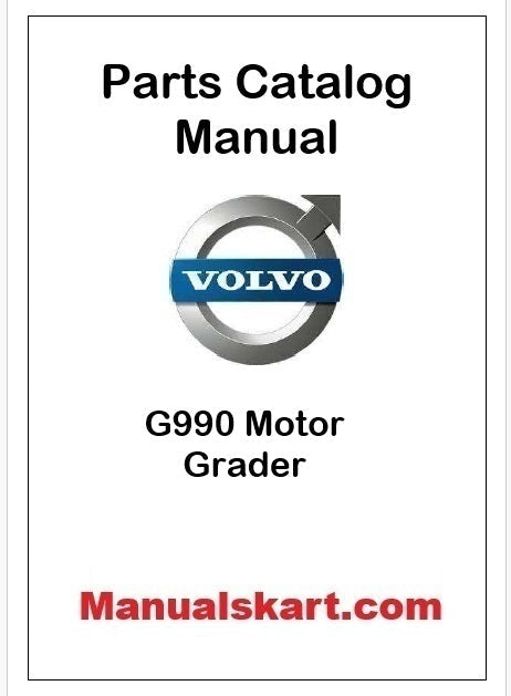 Volvo G990 Motor Grader Pdf Parts Catalog Manual