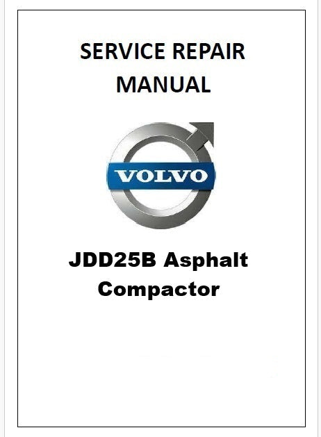 Volvo JDD25B Asphalt Compactor Pdf Repair Service Manual
