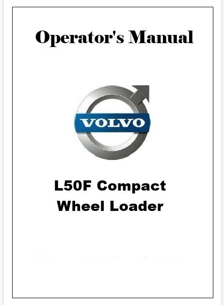Volvo L50F Compact Wheel Loader Pdf Operator's Manual