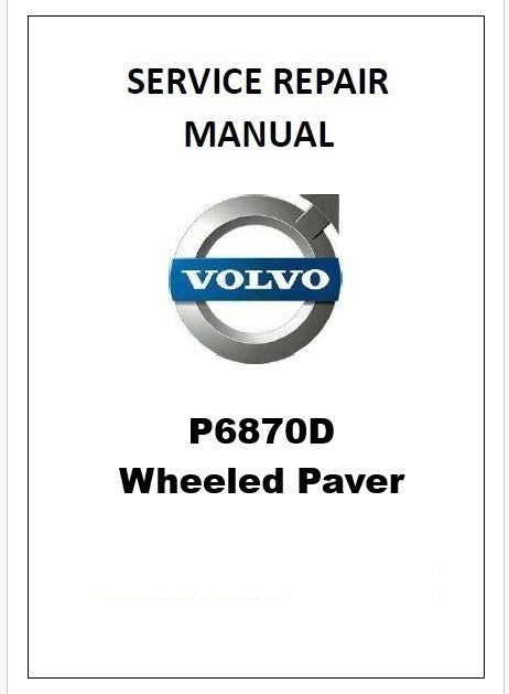 Volvo P6870D Wheeled Paver Pdf Repair Service Manual