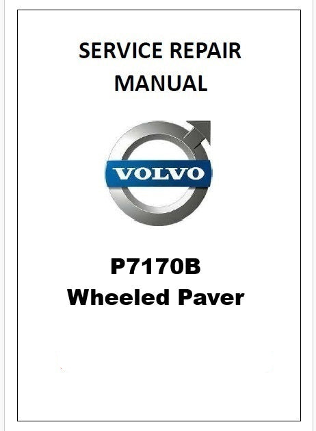 Volvo P7170B Wheeled Paver Pdf Repair Service Manual
