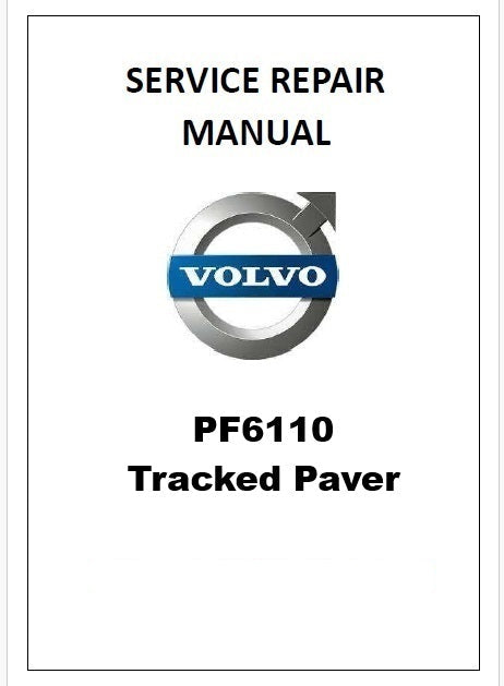 Volvo PF6110 Tracked Paver Pdf Repair Service Manual