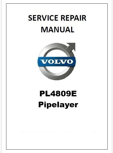 Volvo PL4809E Pipelayer Pdf Repair Service Manual
