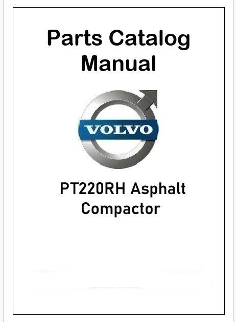 Volvo PT220RH Asphalt Compactor Pdf Parts Catalog Manual