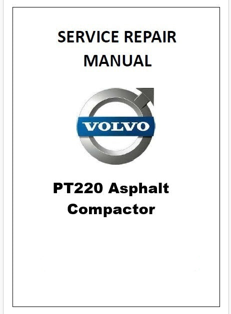 Volvo PT220 Asphalt Compactor Pdf Repair Service Manual