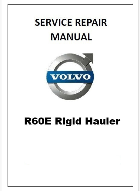 Volvo R60E Rigid Hauler Pdf Repair Service Manual