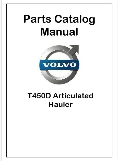 Volvo T450D Articulated Hauler Pdf Parts Catalog Manual
