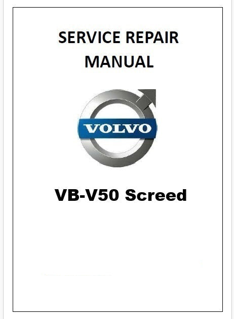 Volvo VB-V50 Screed Pdf Repair Service Manual