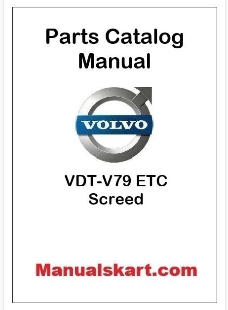 Volvo VDT-V79 ETC Screed Pdf Parts Catalog Manual