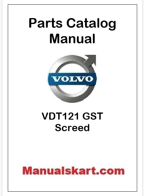 Volvo VDT121 GST Screed Pdf Parts Catalog Manual