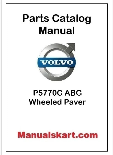 Volvo P5770C ABG Wheeled Paver Pdf Parts Catalog Manual PID:12783763