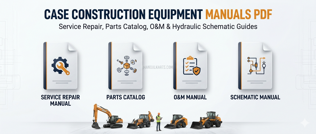Case Construction Equipment Manuals PDF Service, Parts, O&M & Hydraulic Schematic Guides for Popular Machines