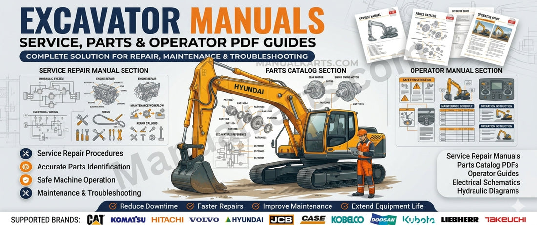 Excavator Manuals: Complete Guide to Types, Brands, Uses & Download Sources