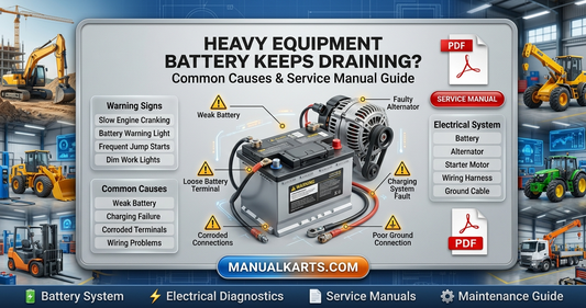 Heavy Equipment Battery Keeps Draining? Common Causes & Service Manual Guide | ManualKarts.com