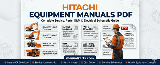 Hitachi Equipment Manuals PDF: Complete Service, Parts, O&M & Electrical Schematic Guide